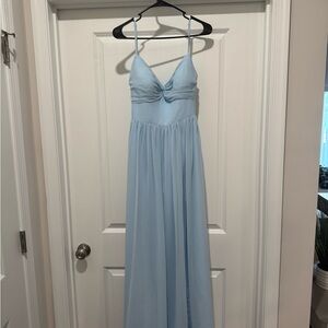 Azazie Sky Blue Chiffon Dress